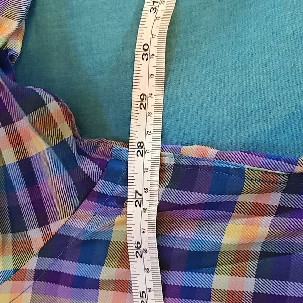 Robert Talbott Vibrant Plaid Button Down Shirt - image 6